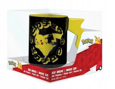 PIKACHU POKEMON KUBEK 3D CERAMICZNY DUŻY 460ML DLA DZIECKA