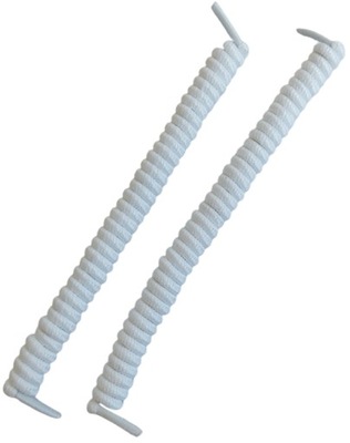 Spiralne sznurowadła (białe) - 1 para