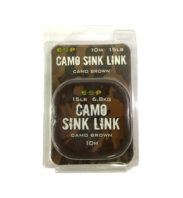 E-S-P Camo Sink Link 15lb 6.8kg Camo Brown 10m Linka przyponowa