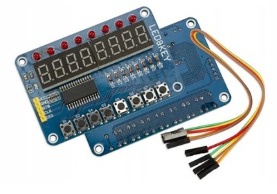 WYŚWIETLACZ 8 Cyfrowy LED PRZYCISKI TM1638 ARDUINO
