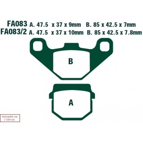 КОЛОДКИ ГАЛЬМІВНІ MOTO KAWASAKI AR 50 A1/C2-C10 (81-97) EBCFA083HH