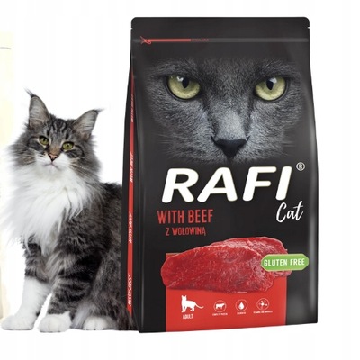 Rafi Cat z wołowiną 7kg Dolina Noteci karma dla kota
