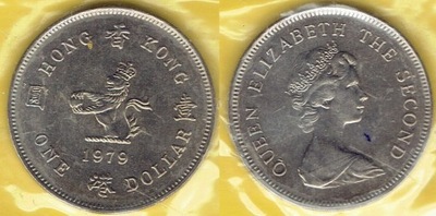 Hong Kong 1 Dollar 1979 r. mennicza