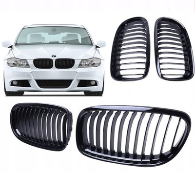 РЕШЁТКА РАДИАТОРА РЕШЁТКА NERKI BMW E90 E91 LCI РЕСТАЙЛ 2008-2013 ЧЕРНЫЙ ГЛЯНЕЦ