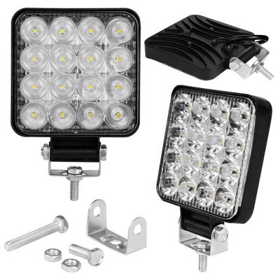 FARO EN FUNCIONAMIENTO DIODO LUMINOSO LED 48W HALÓGENO ANTINIEBLA 12V 24V  