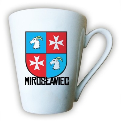 kubek latte herb Mirosławiec