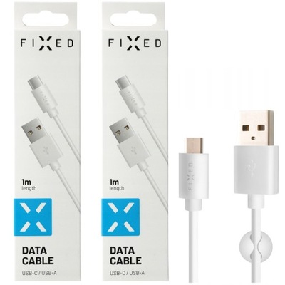 Kabel ładujący USB-A / USB-C Fixed 1m przewód do ładowania x2