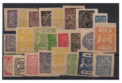 INDIE DO 1900 ROKU - stare znaczki pocztowe, zestaw.