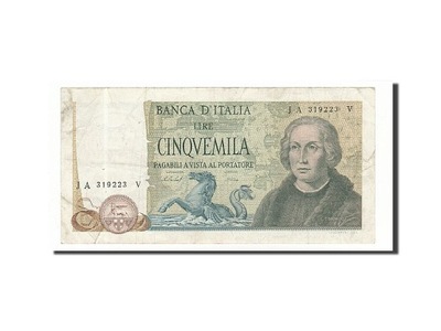 Banknot, Włochy, 5000 Lire, 1977, 1977-11-10, KM:1