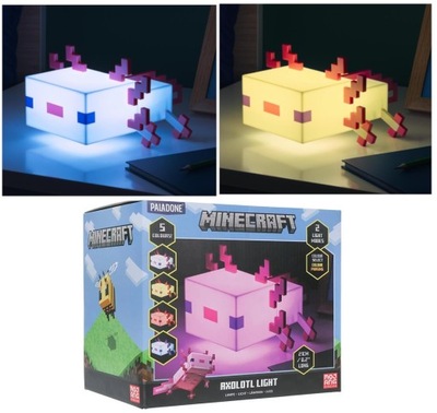 LAMPKA WIELOKOLOROWA Paladone MINECRAFT AXOLOTL 21cm