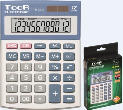 Kalkulator biurowy TOOR TR-2245 12-pozycyjny