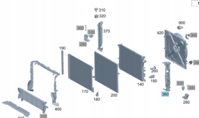Оригинальная рама радиатора l. mercedes glc фото №1