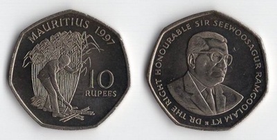 MAURITIUS 1997 10 RUPEES