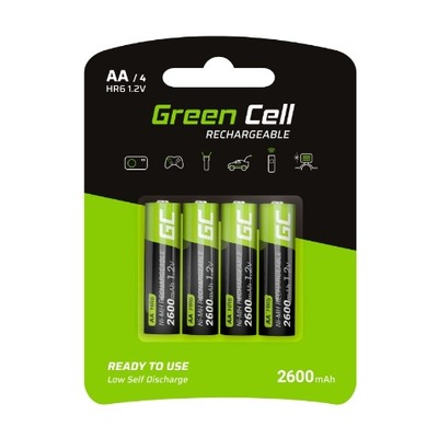 Akumulatorki baterie AA 2600mAH 4x GR01 Green Cell