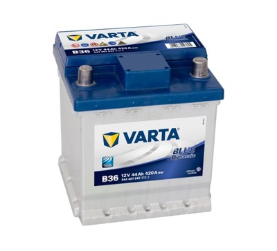 АКУМУЛЯТОР АВТОМОБІЛЬНИЙ VARTA BLUE DYNAMIC 12V 44AH 420A B36 P+