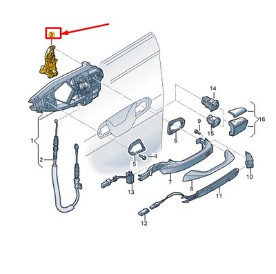 Audi e-tron gt передня частина правий door трансфер module rhd 4j3837292 фото №1
