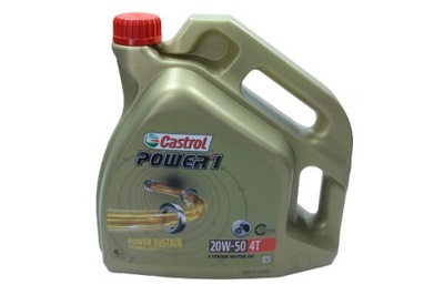 МАСЛО CASTROL 20W50 4L POWER 1 4T MINERALNY / MOTOCYKLE