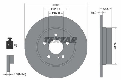 TEXTAR 92072703 ДИСК ГАЛЬМІВНИЙ