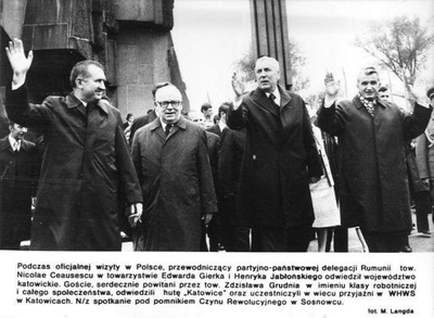 Sosnowiec pomnik Czynu Rewolucyjnego N. Ceausescu