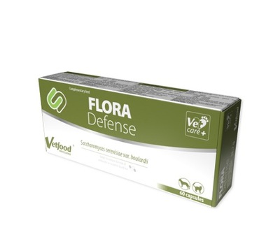 VETFOOD FLORA DEFENSE 60 KAPSUŁEK BIEGUNKA PIES KOT