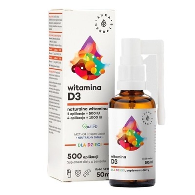 AURA WITAMINA D3 DLA DZIECI MCT 50ml