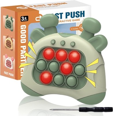 GRAY POP IT PRO POP IT ELEKTRYCZNY GRA ANTYSTRESOWA-Fast push puzzle pop it