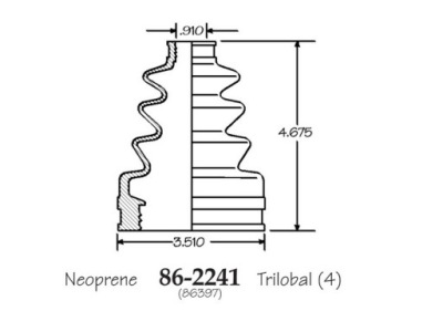 Защита шарнир внутренний chrysler voyager 96-07 фото №1