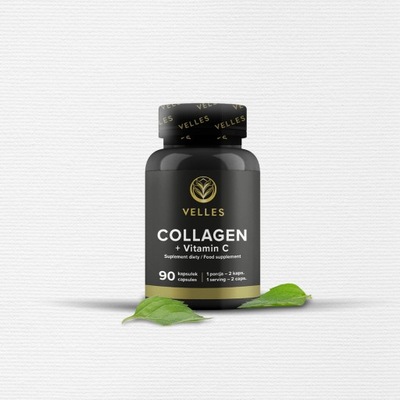 VELLES KOLAGEN COLLAGEN + WIT C skóra włosy paznokcie 90 KAPSUŁEK 45 DNI