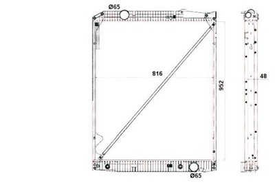 Nrf радіатор двигуна mercedes actros actros mp2 / фото №1