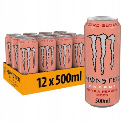 MONSTER ENERGY DRINK Ultra Peachy Keen 500ml x12