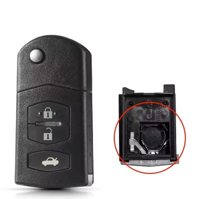 Корпус pilot ключ do mazda 2 3 5 6 cx-7 rx-8 3 кнопки, cr1620 фото №1