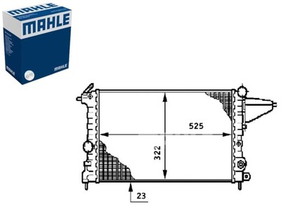 РАДИАТОР ДВИГАТЕЛЯ ВОДЫ OPEL VECTRA A 1.4 1.6 09.88-11.95 MAHLE