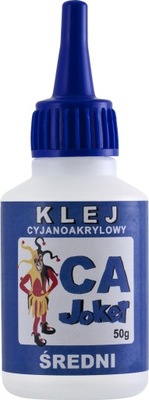 KLEJ CYJANOAKRYLOWY ŚREDNI 50g. CA JOKER