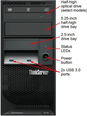 SERWER LENOVO TS150 3,3Ghz QC XEON E3-1225 v6 16GB 2x480GB SSD RAID WIN10