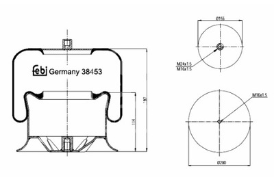 FEBI BILSTEIN ПЫЛЬНИК ПОДВЕСКИ ПНЕВМАТИЧЕСКОЙ ЗАД P MERCEDES ACTROS