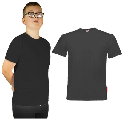 KOSZULKA NA WF DZIECIĘCY T-SHIRT LUŻNY GŁADKI 134