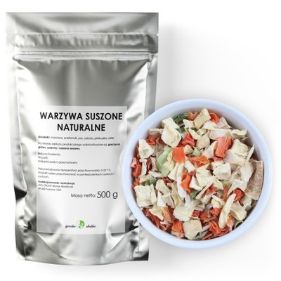 WARZYWA SUSZONE NATURALNE bez chemii 500g