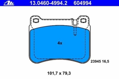 КОЛОДКИ ГАЛЬМІВНИЙ MERCEDES W203 C-CLASS 00-07 ПЕРЕД