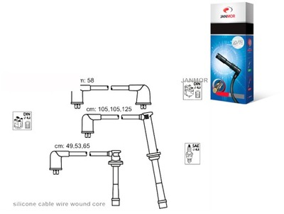 Janmor дроти запалювання mazda xedos 6 2.0 v6 ca фото №1