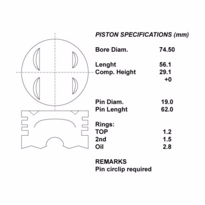 Iap quality parts 101-16061 поршень фото №1