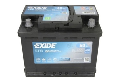 АКУМУЛЯТОР EXIDE 12V 60AH/640A СТАРТ&STOP P+