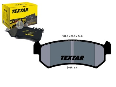 Textar тормозные колодки ham. daewoo задняя nubira/lacetti фото №1