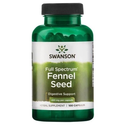Swanson Full Spectrum Fennel Seed 480 mg Fenikel Taliansky Trávenie 100 kaps