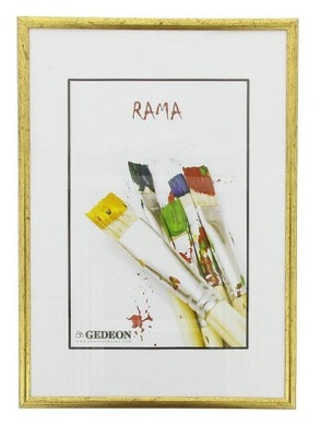 Ramka 10 x 15 cm plastik stare złoto