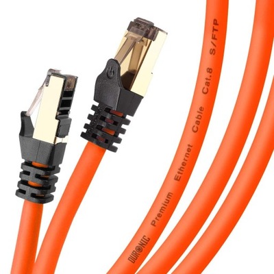 Duronic CAT8 OE 10m Kabel sieciowy S/FTP pomarańcz