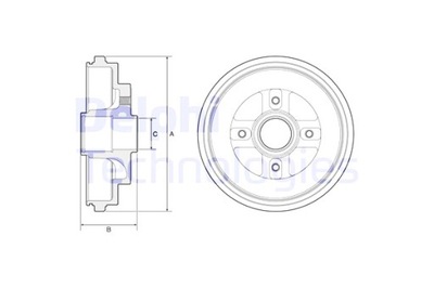 DELPHI BEBNY DE FRENADO 2 PIEZAS SUBARU SUZUKI PARTE TRASERA 09 2003>  