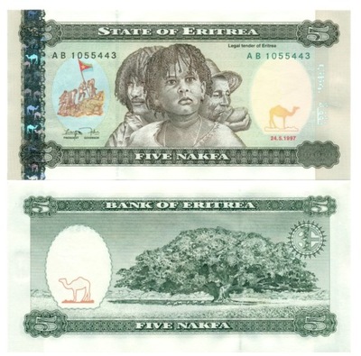 ERYTREA 5 NAKFA 1997 P-2 UNC