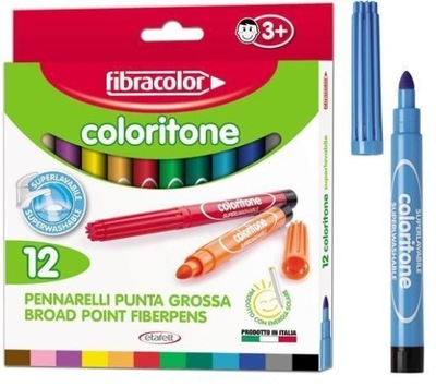 MAZAKI COLORITONE 4MM 12 KOL. FIBRACOLOR