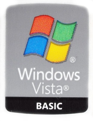 Naklejka WINDOWS VISTA BASIC 16x21mm [136]