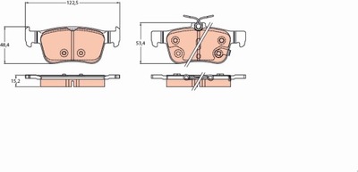 PADS BRAKE REAR TRW GDB2223  